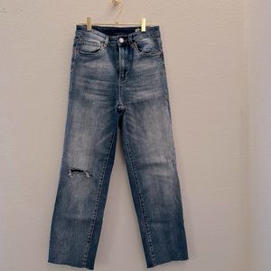Blank NYC Distressed Light Blue Cropped Jean